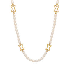 INS water pearl bead choker necklace