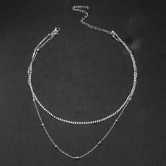 Korean fashion dainty stainless steel choker necklace