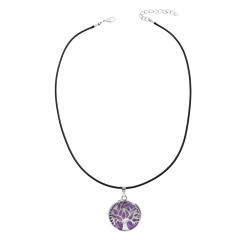 Natural amethyst pendant life tree pendant necklace