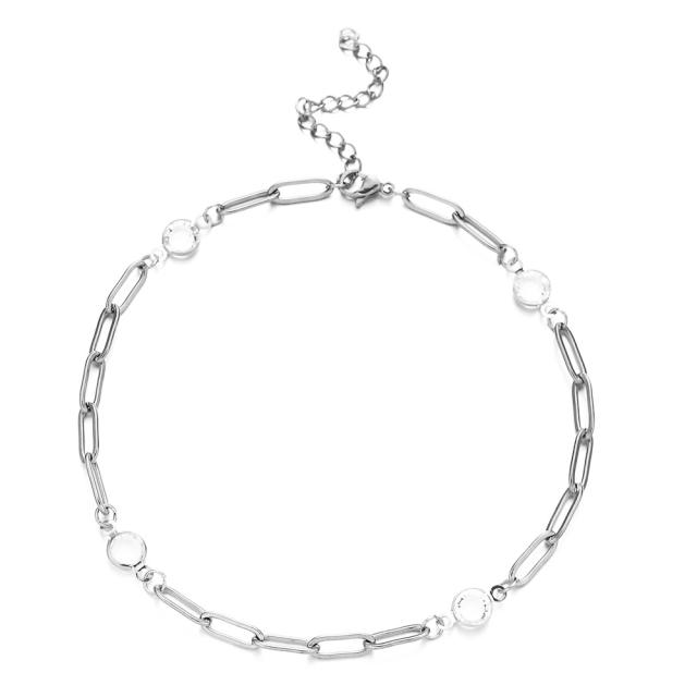 Popular stainless steel chain bracelet set