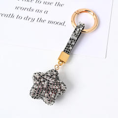 INS creative diamond star keychain