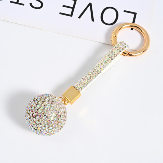Popular diamond ball keychain