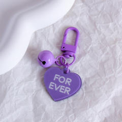 INS trend colorful acrylic heart cute keychain