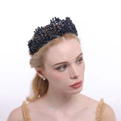Elegant luxury handmade colorful crystal women crown