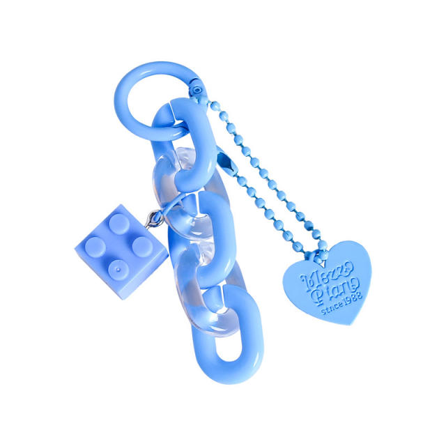 Korean fashion candy color acrylic chain keychain