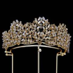 Elegant luxury handmade colorful crystal women crown