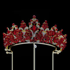 Baroque colorful crystal women crown
