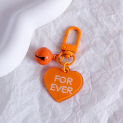 INS trend colorful acrylic heart cute keychain