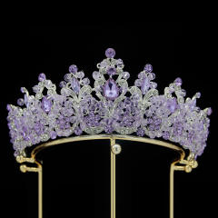 Baroque colorful crystal women crown
