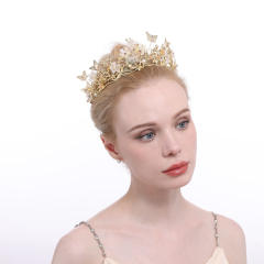 Eleagnt handmade color cubic zircon butterfly crown