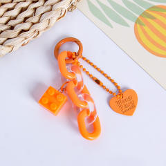 Korean fashion candy color acrylic chain keychain