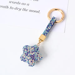 INS creative diamond star keychain