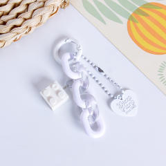 Korean fashion candy color acrylic chain keychain