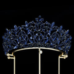 Baroque color glass crystal luxury crown