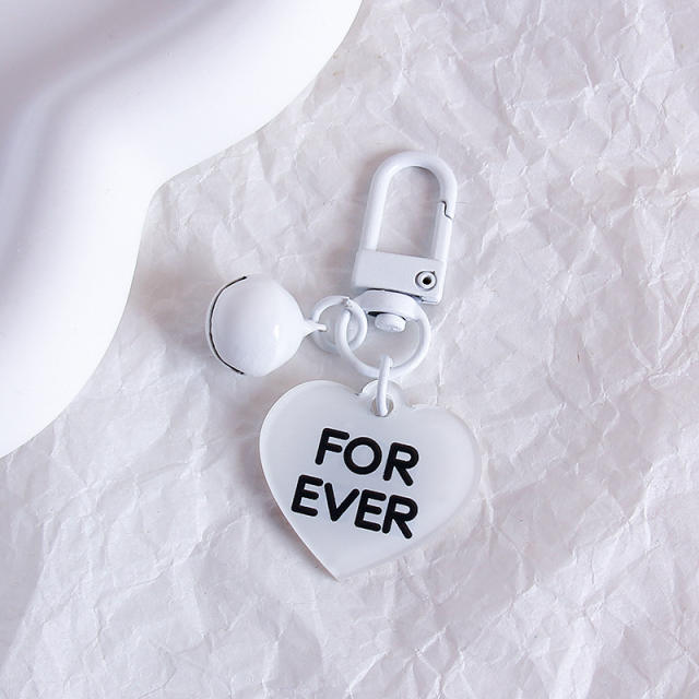 INS trend colorful acrylic heart cute keychain