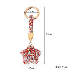 INS creative diamond star keychain