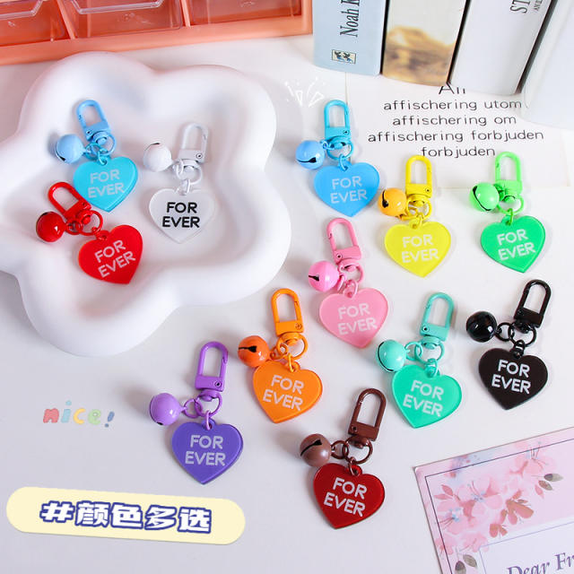 INS trend colorful acrylic heart cute keychain,KEYCHAIN&BROOCHES
