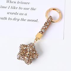 INS creative diamond star keychain