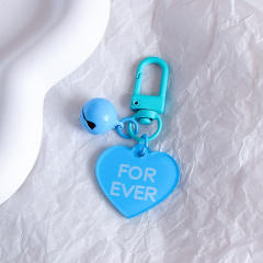 INS trend colorful acrylic heart cute keychain