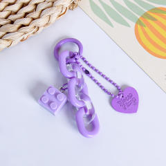 Korean fashion candy color acrylic chain keychain
