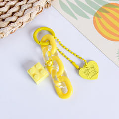 Korean fashion candy color acrylic chain keychain
