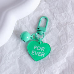 INS trend colorful acrylic heart cute keychain