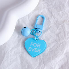 INS trend colorful acrylic heart cute keychain