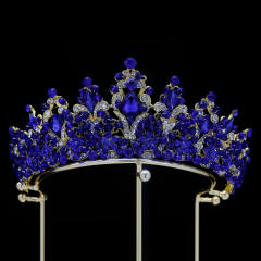 Baroque colorful crystal women crown