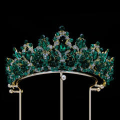 Baroque colorful crystal women crown