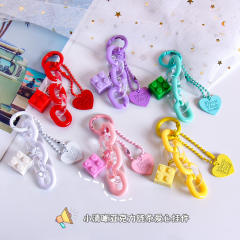 Korean fashion candy color acrylic chain keychain