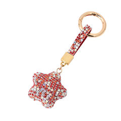 INS creative diamond star keychain