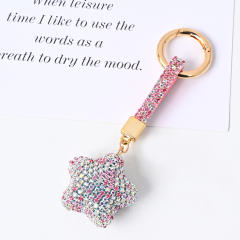 INS creative diamond star keychain