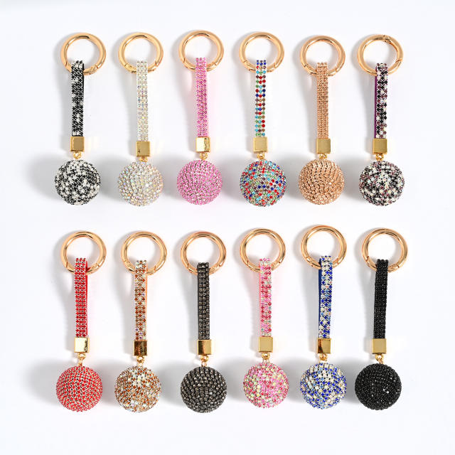 Popular diamond ball keychain