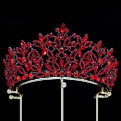 Baroque color glass crystal luxury crown