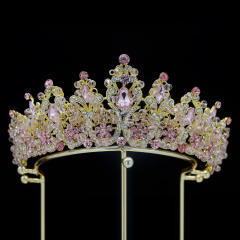 Baroque colorful crystal women crown