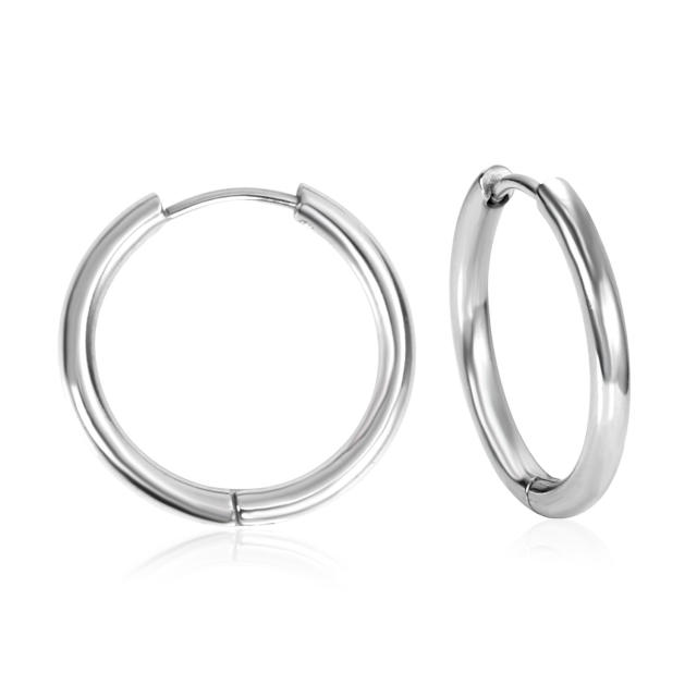 INS easy match stainless steel huggie earrings