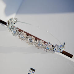 Delicate pave setting diamond headband