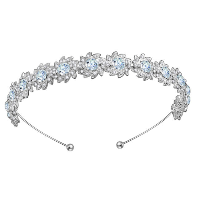Delicate pave setting diamond headband