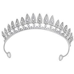 Occident fashion elegant diamond leaf crown