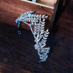 Occident fashion cubic zircon leaf design crown