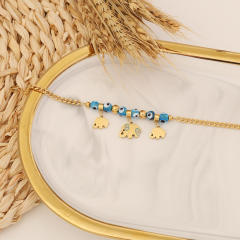 Vintage early spring evil eye stainless steel bracelet