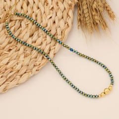 Spring design colorful bead choker necklace
