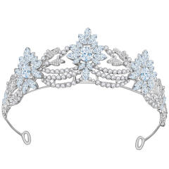 AAA cubic zircon flower wedding crown