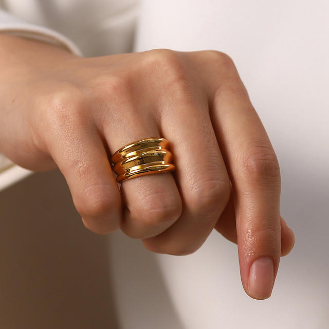 Chunky stainless steel rings
