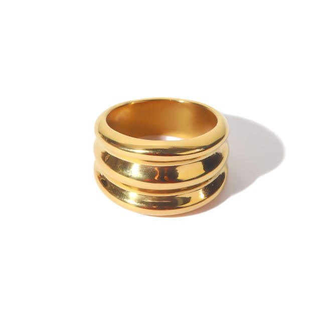 Chunky stainless steel rings