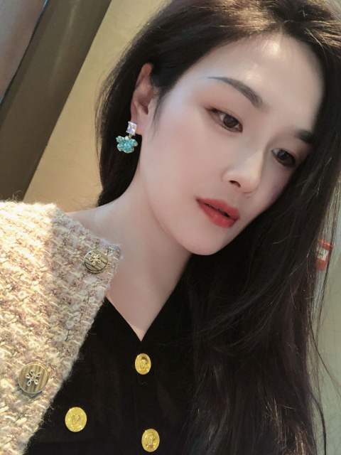 Boho handmade bow real gold plated earrings
