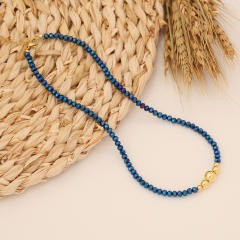 Spring design colorful bead choker necklace