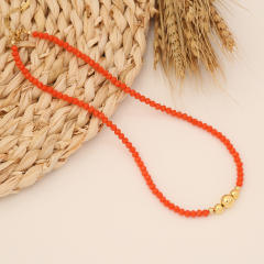 Spring design colorful bead choker necklace