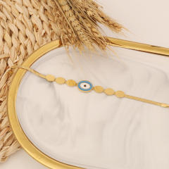 Vintage early spring evil eye stainless steel bracelet