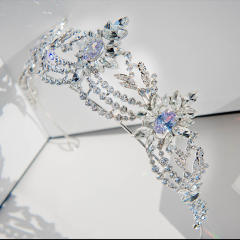 AAA cubic zircon flower wedding crown